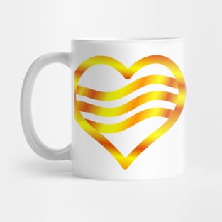 Gold ribbon heart Mug